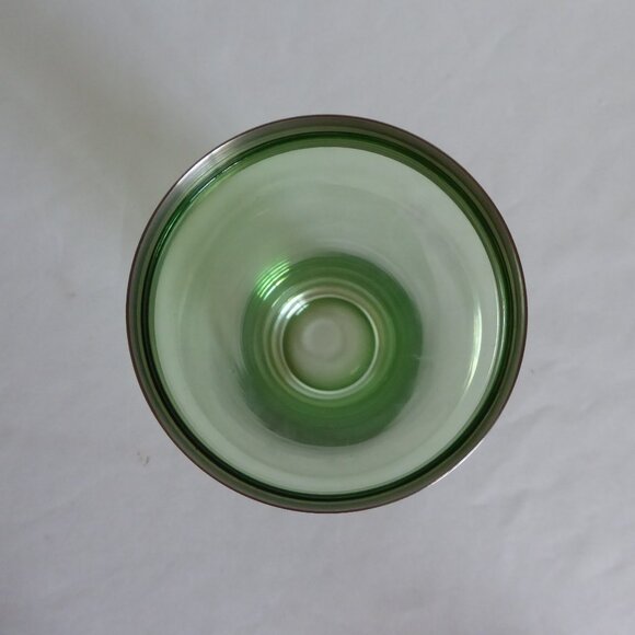NEW GREEN GLASS & CHROME COCKTAIL SHAKER BAR ACCESSORY (NEVER USED) - Picture 3 of 7